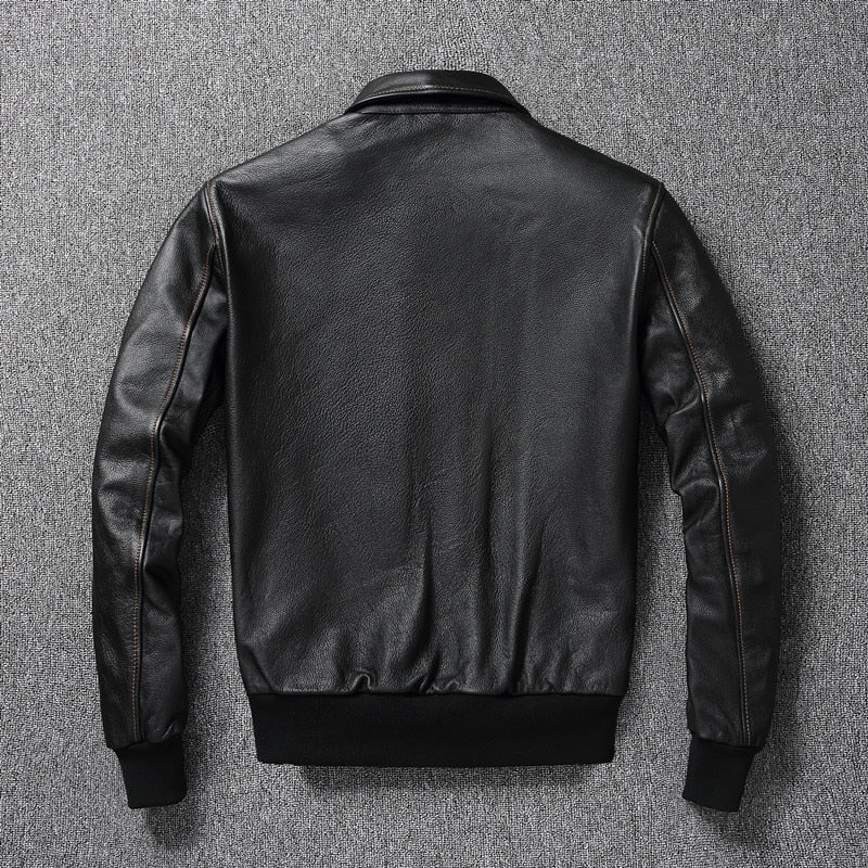 Classic A2 Aviator Style Genuine Leather Coat