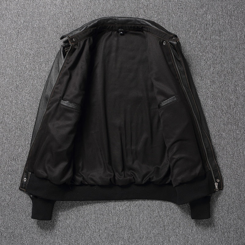 Classic A2 Aviator Style Genuine Leather Coat