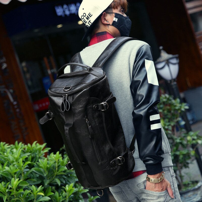 Multifunction Leather Backpack, PU Leather Travel Bag (Eco-leather)