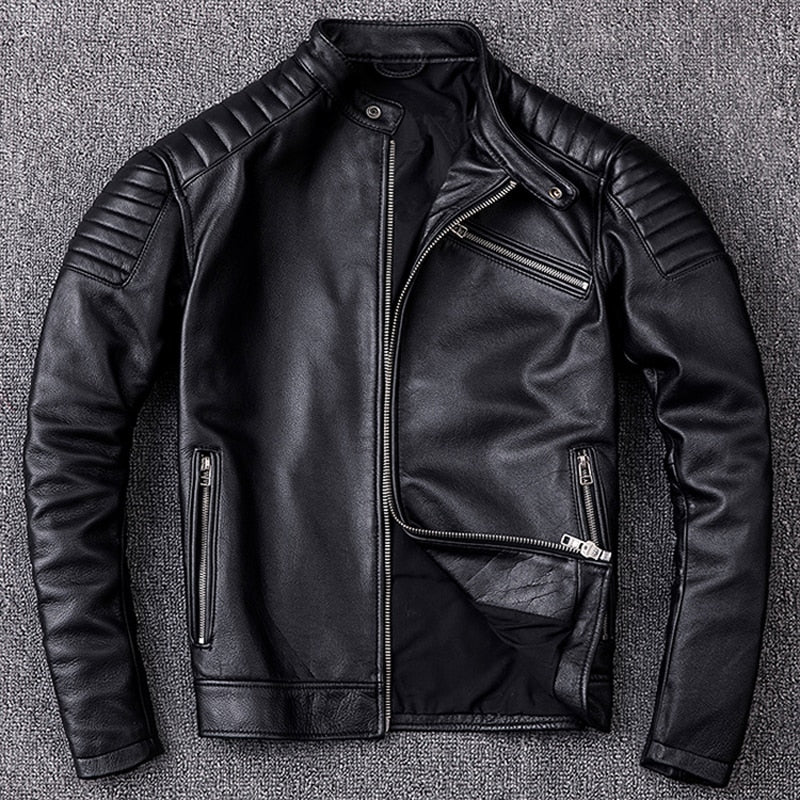 Men's Genuine Leather Jacket Clearance Sale One Size