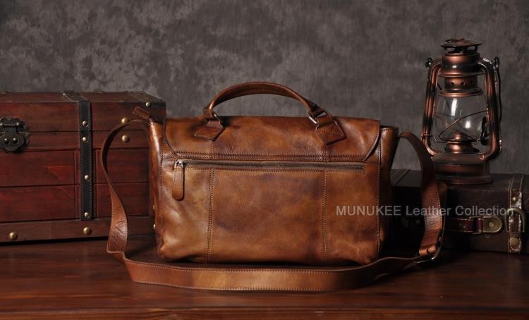 Vintage Genuine Leather Suitcase