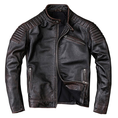 Men's Genuine Leather Jacket Clearance Sale One Size