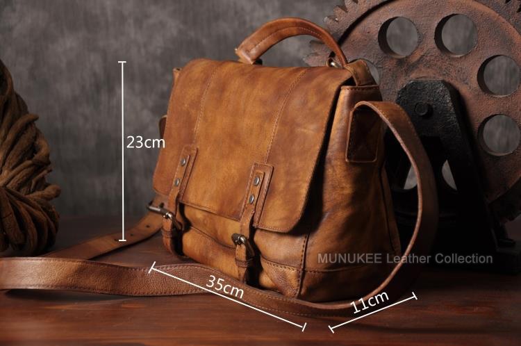 Vintage Genuine Leather Suitcase