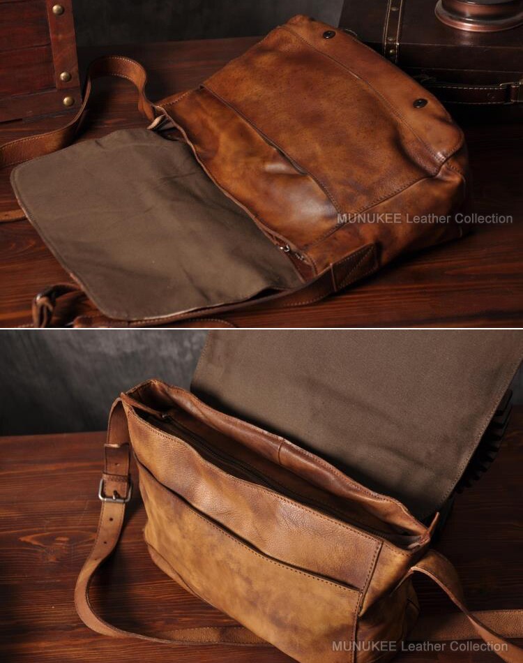Vintage Genuine Leather Suitcase