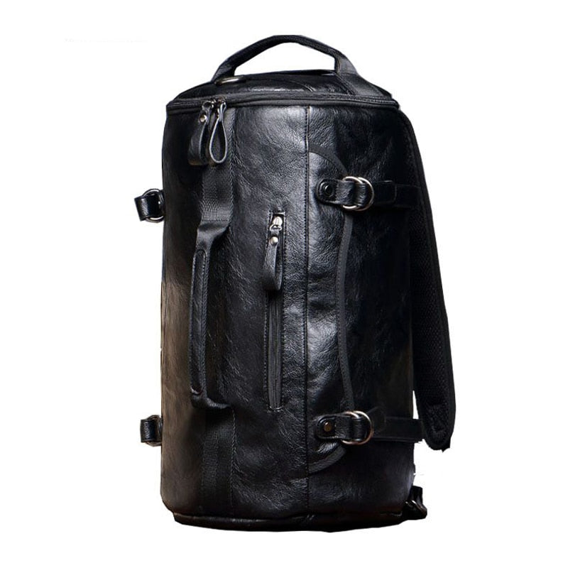 Multifunction Leather Backpack, PU Leather Travel Bag (Eco-leather)