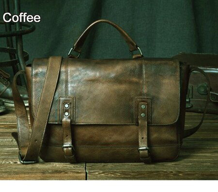 Vintage Genuine Leather Suitcase