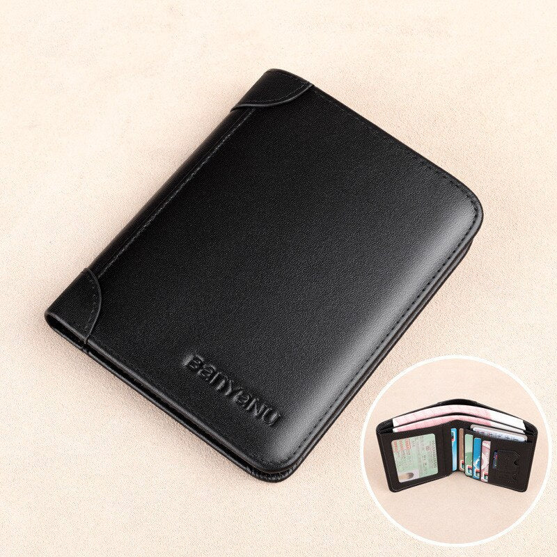 Genuine leather wallet for men office design