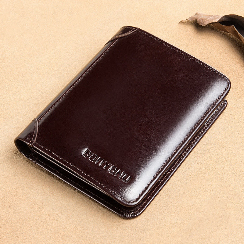 Genuine leather wallet for men office design