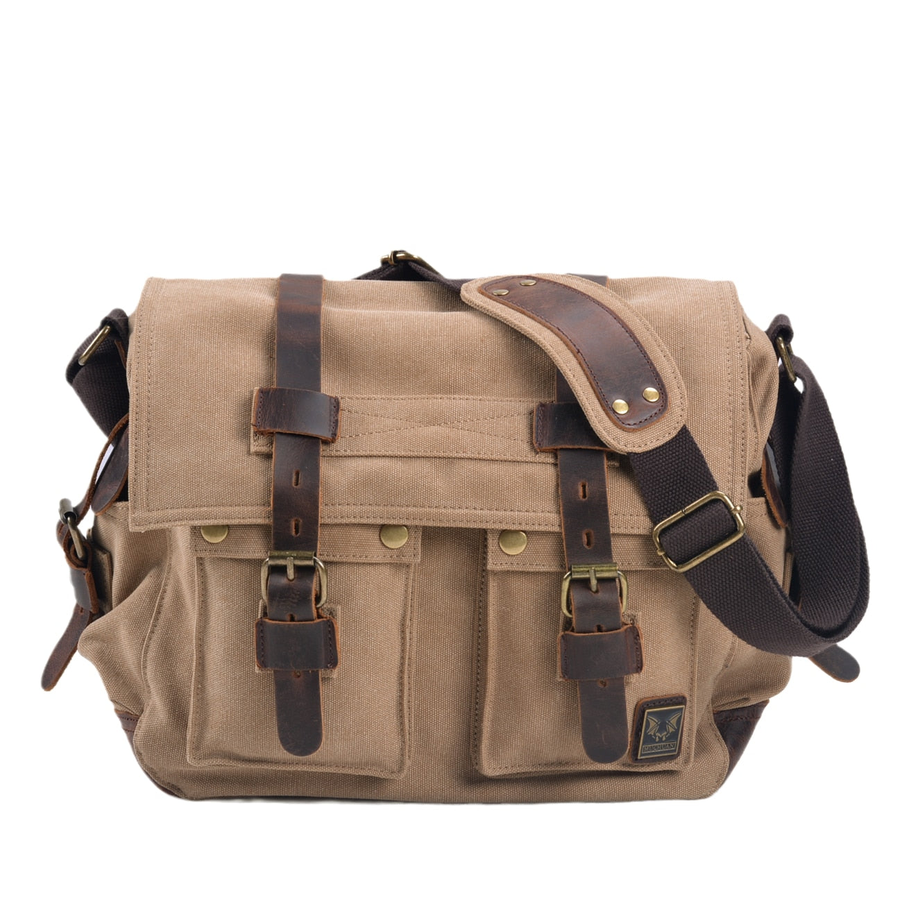 Vintage canvas leather expedition bag