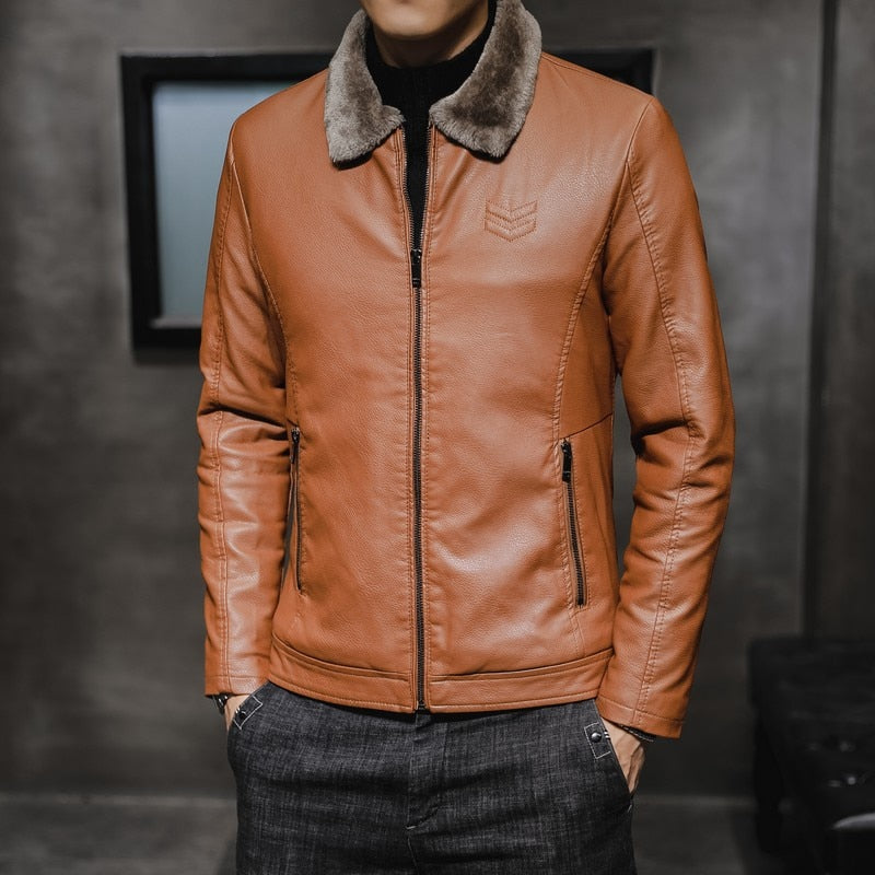 Fashion PU (Eco-leather) chiporro jacket