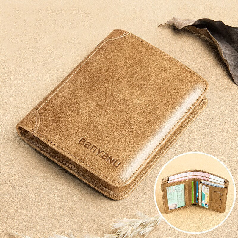 Genuine leather wallet for men office design