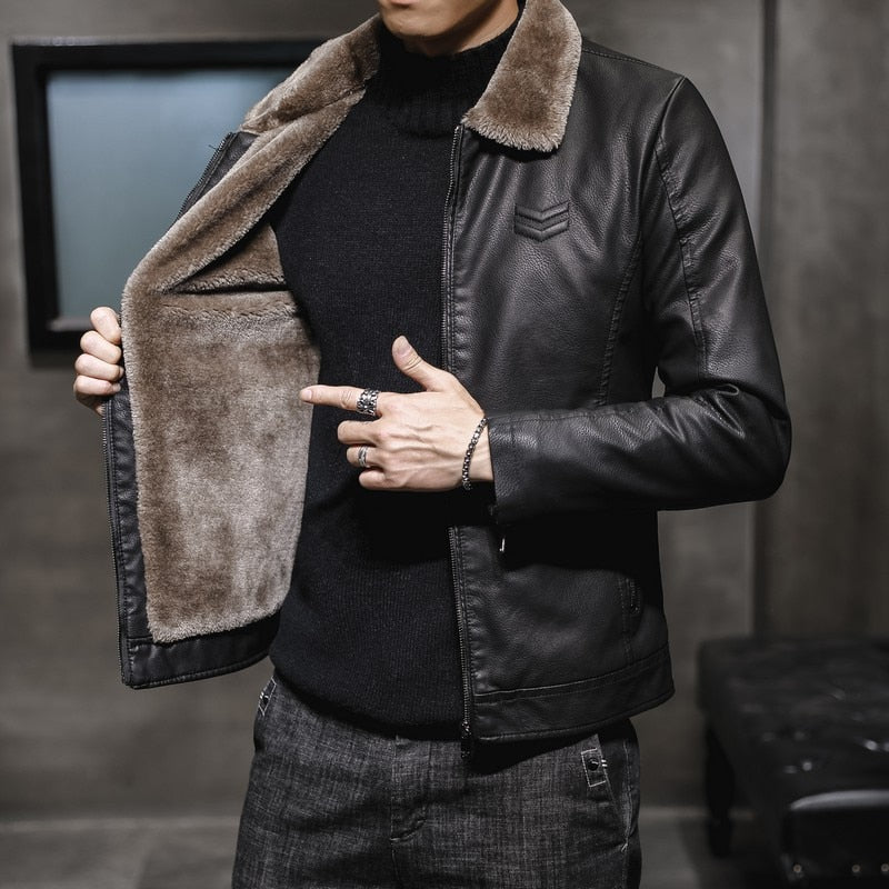Fashion PU (Eco-leather) chiporro jacket