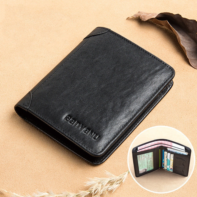 Genuine leather wallet for men office design