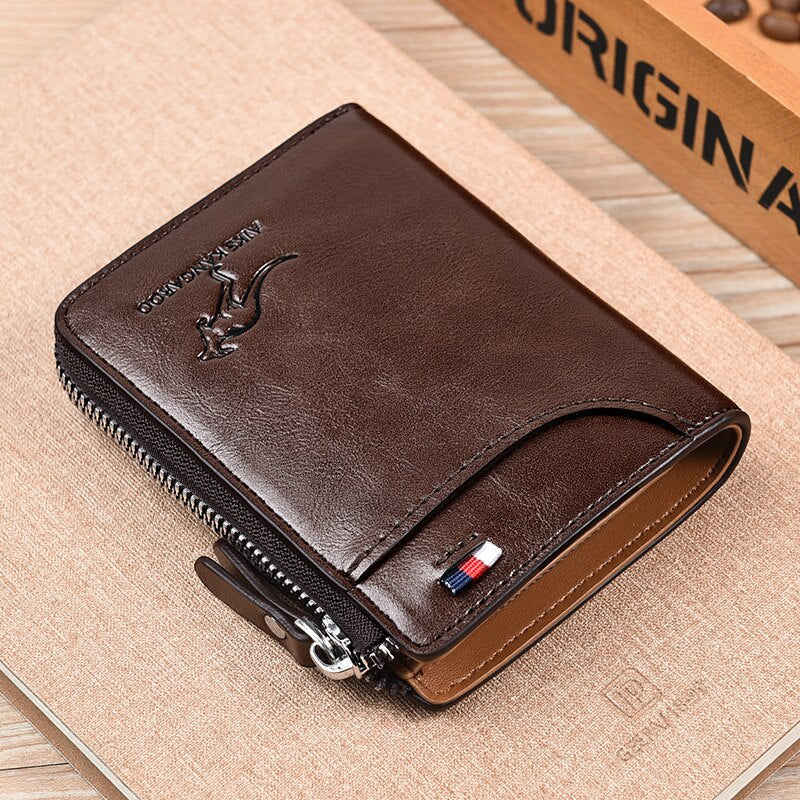 PU leather (Eco-leather) wallet, kangaroo design