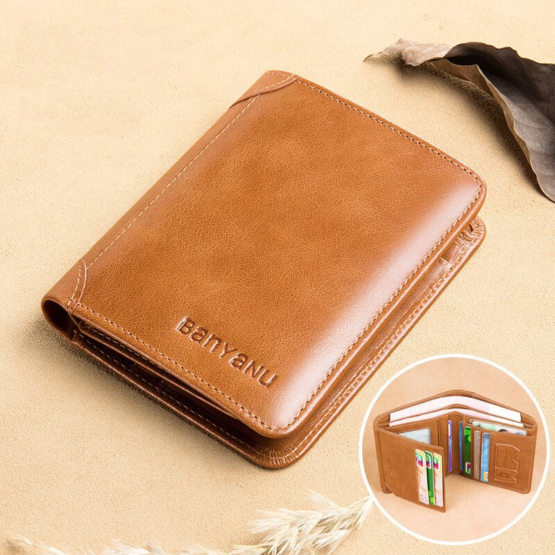 Genuine leather wallet for men office design