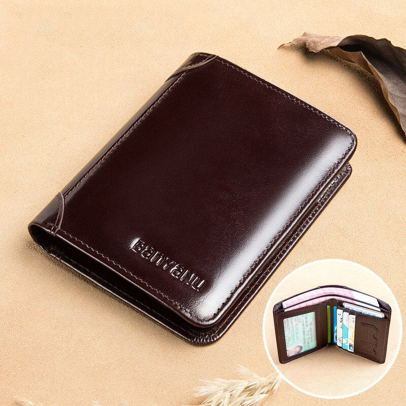 Genuine leather wallet for men office design