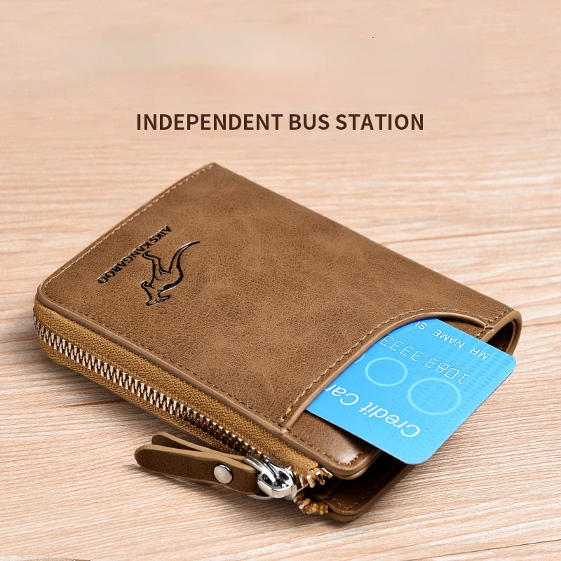 PU leather (Eco-leather) wallet, kangaroo design