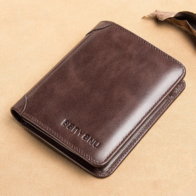 Genuine leather wallet for men office design