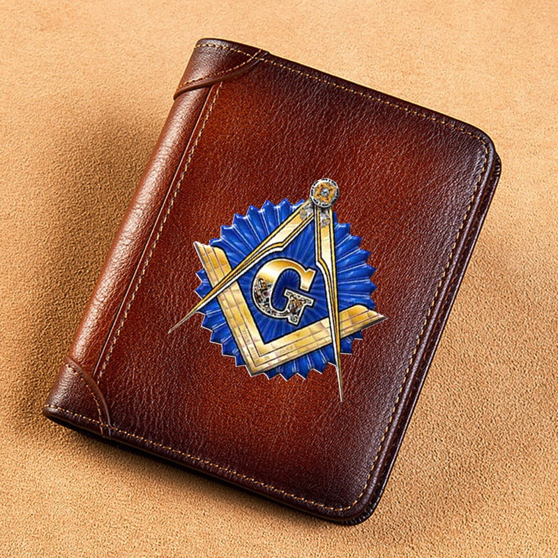 Genuine Leather Masonic Style Wallet