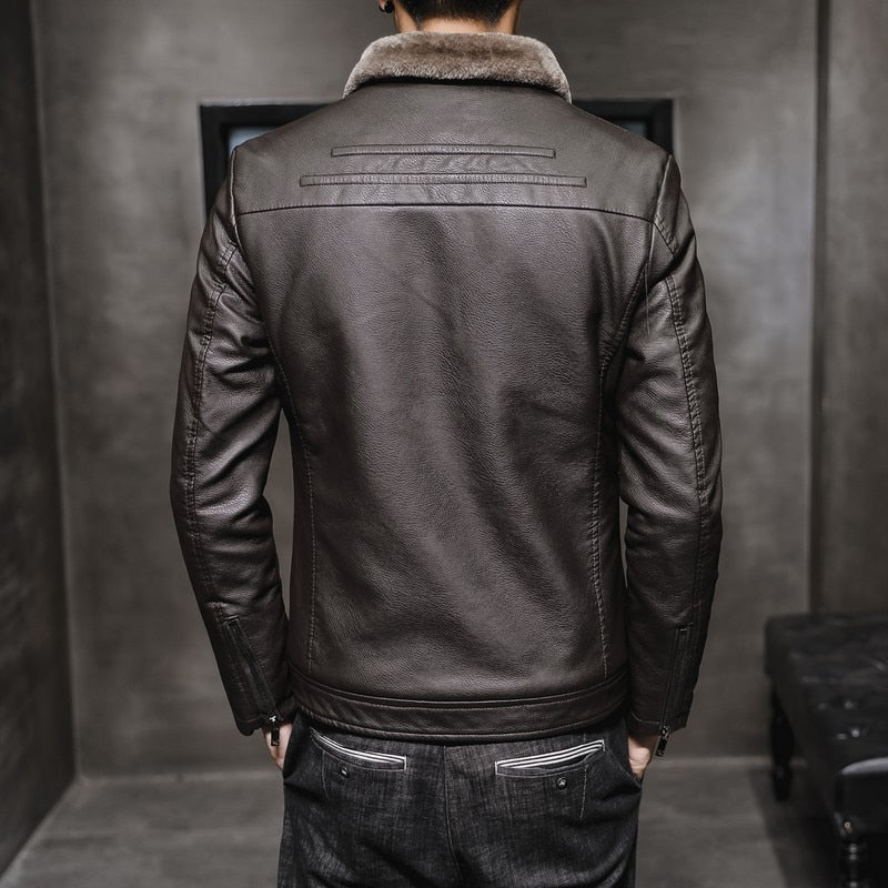 Fashion PU (Eco-leather) chiporro jacket