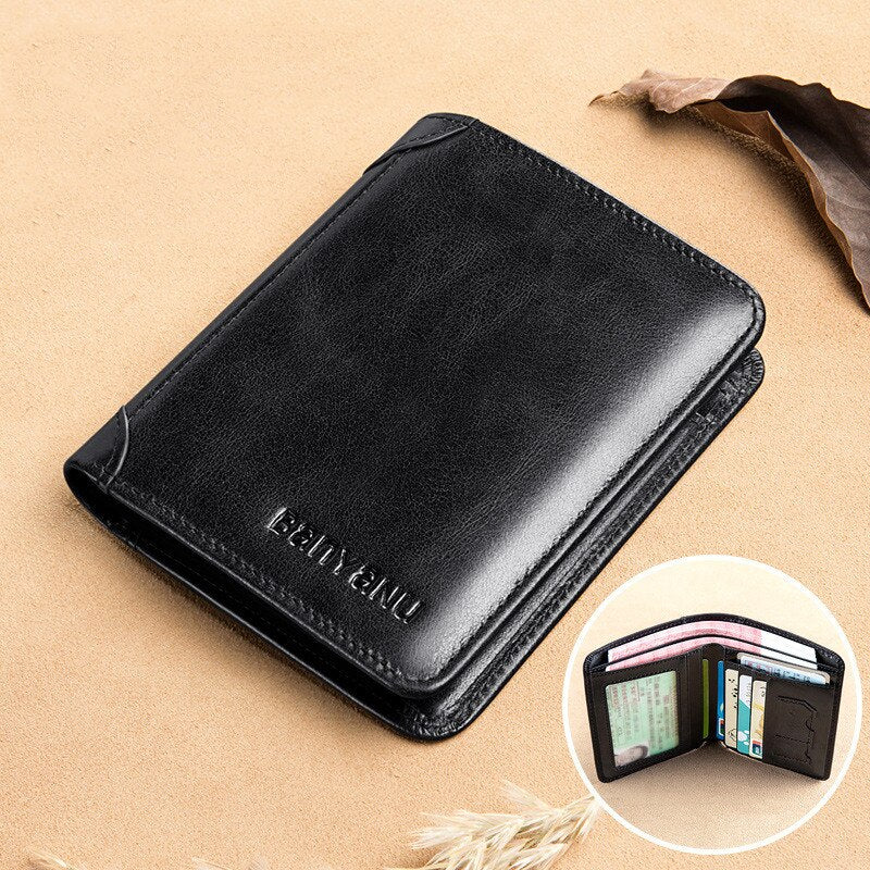 Genuine leather wallet for men office design