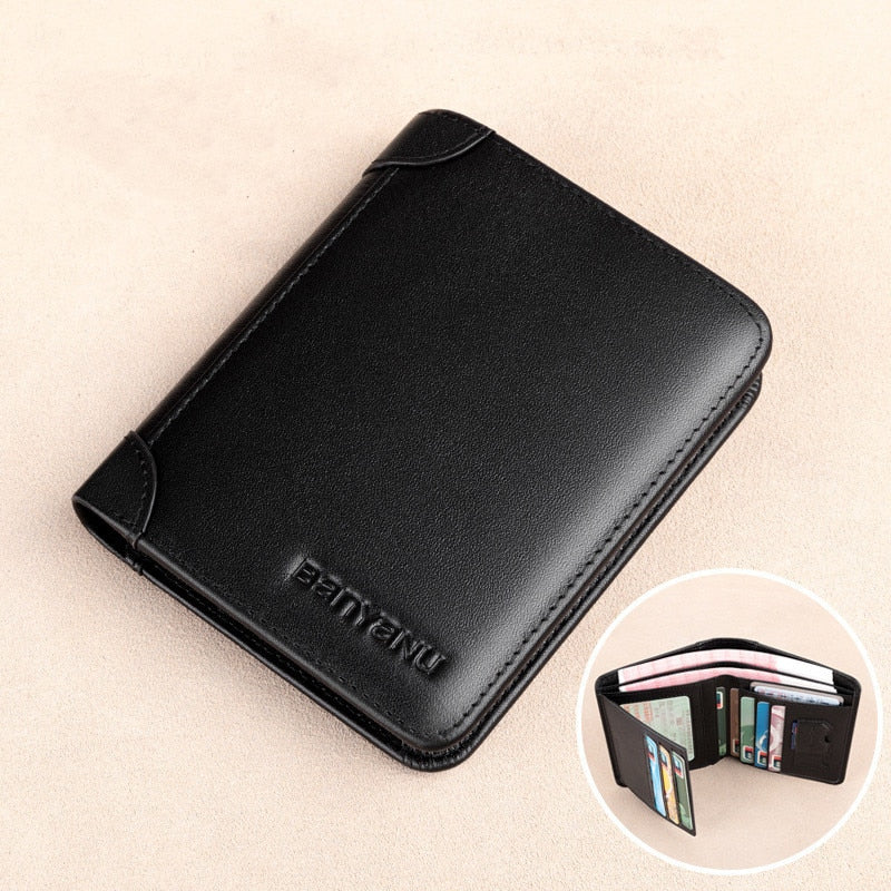 Genuine leather wallet for men office design