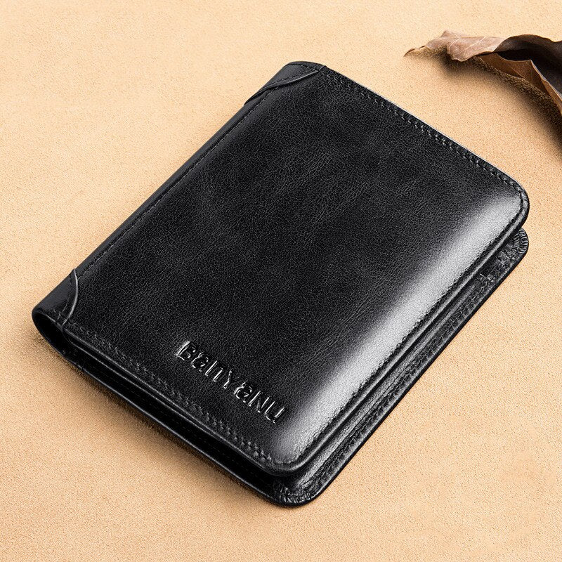 Genuine leather wallet for men office design