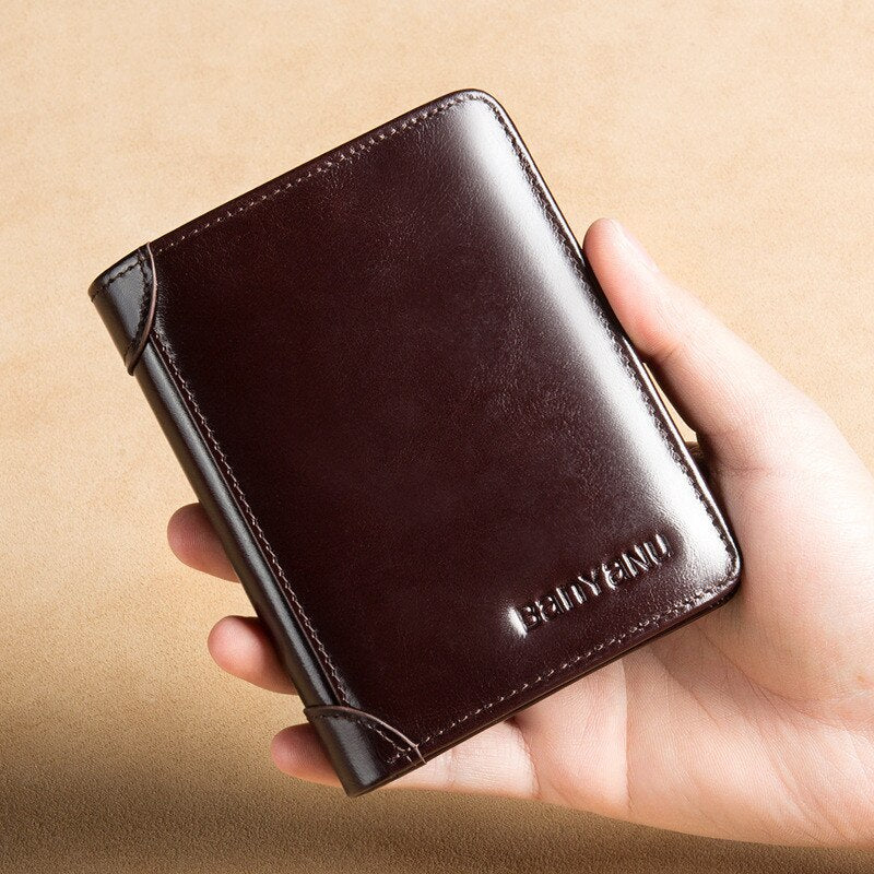 Genuine leather wallet for men office design
