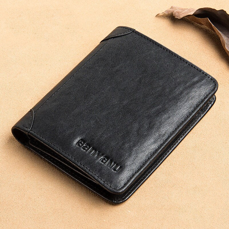 Genuine leather wallet for men office design