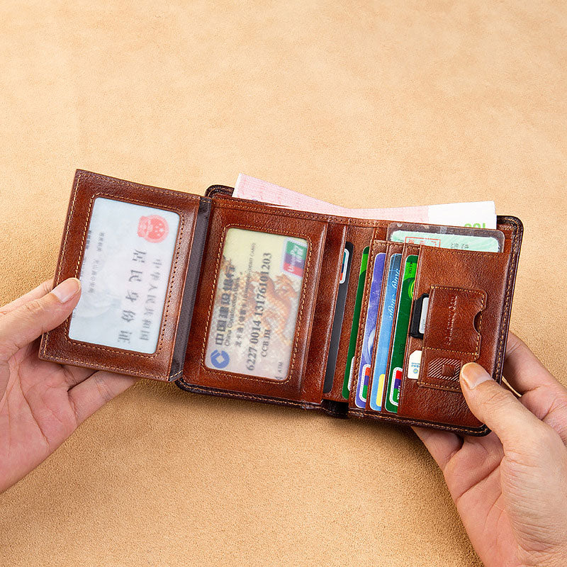 Genuine Leather Masonic Style Wallet