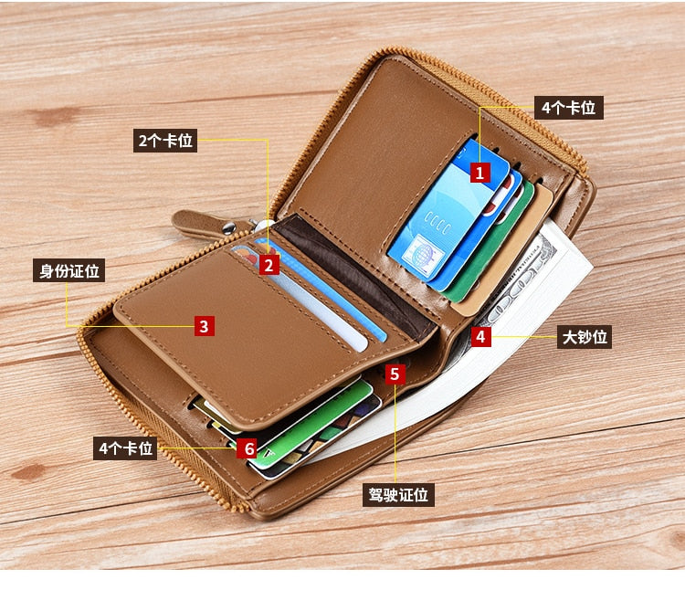 PU leather (Eco-leather) wallet, kangaroo design