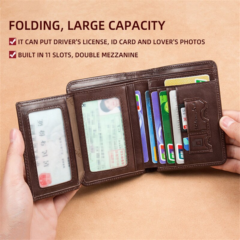Genuine leather wallet for men office design