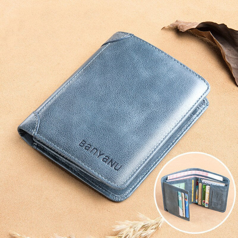 Genuine leather wallet for men office design