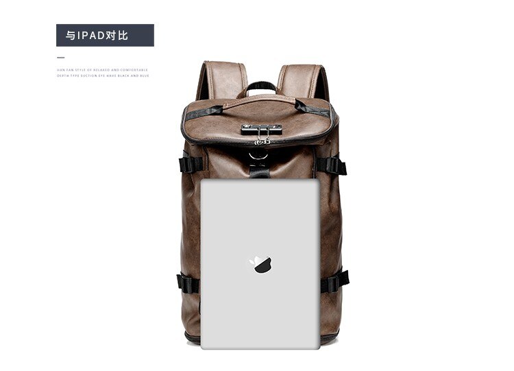 Large hiking backpack PU leather (Eco-leather)