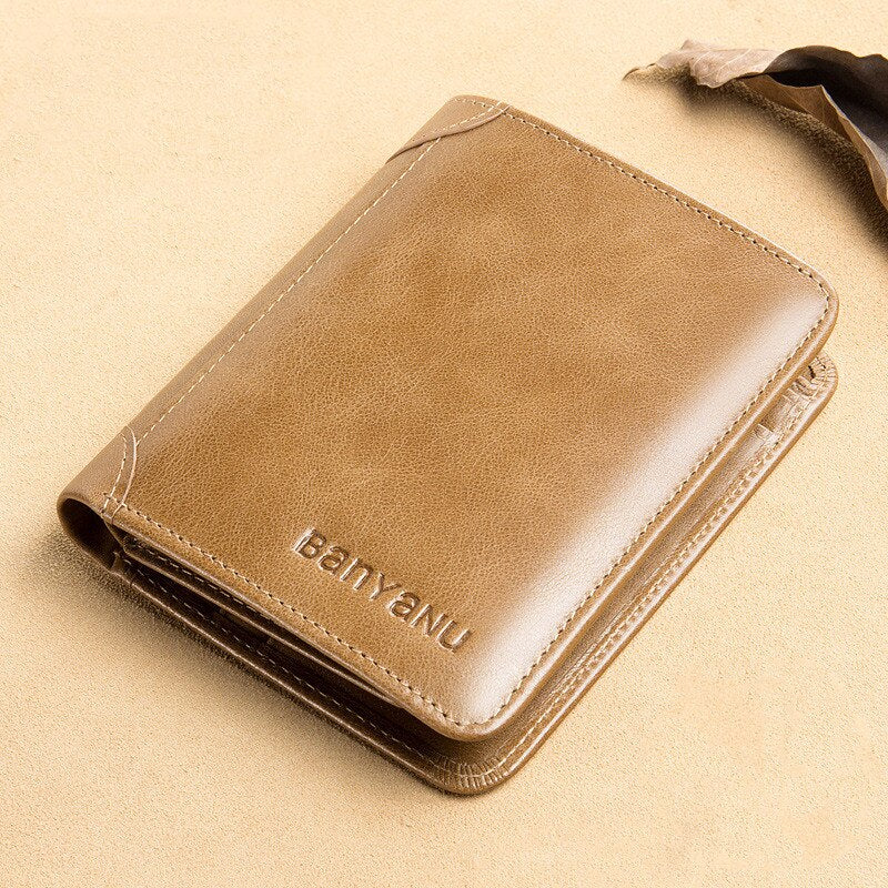 Genuine leather wallet for men office design