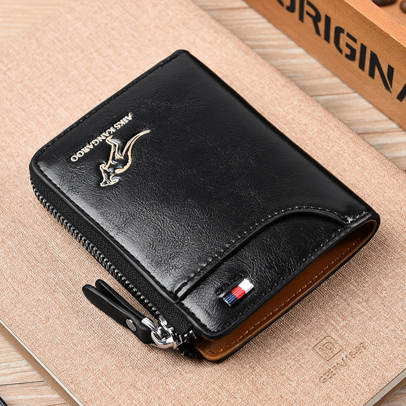 PU leather (Eco-leather) wallet, kangaroo design