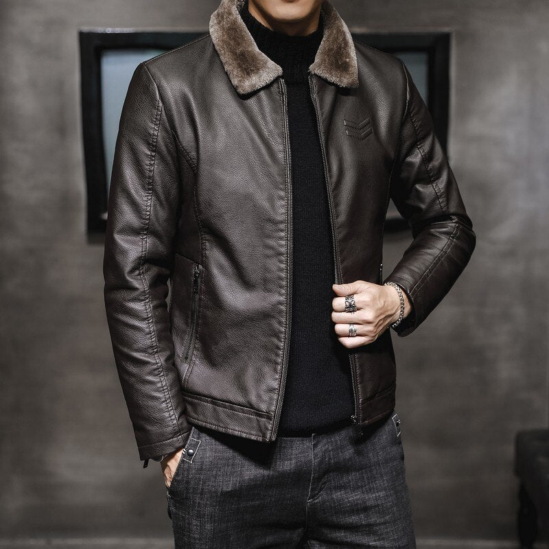 Fashion PU (Eco-leather) chiporro jacket
