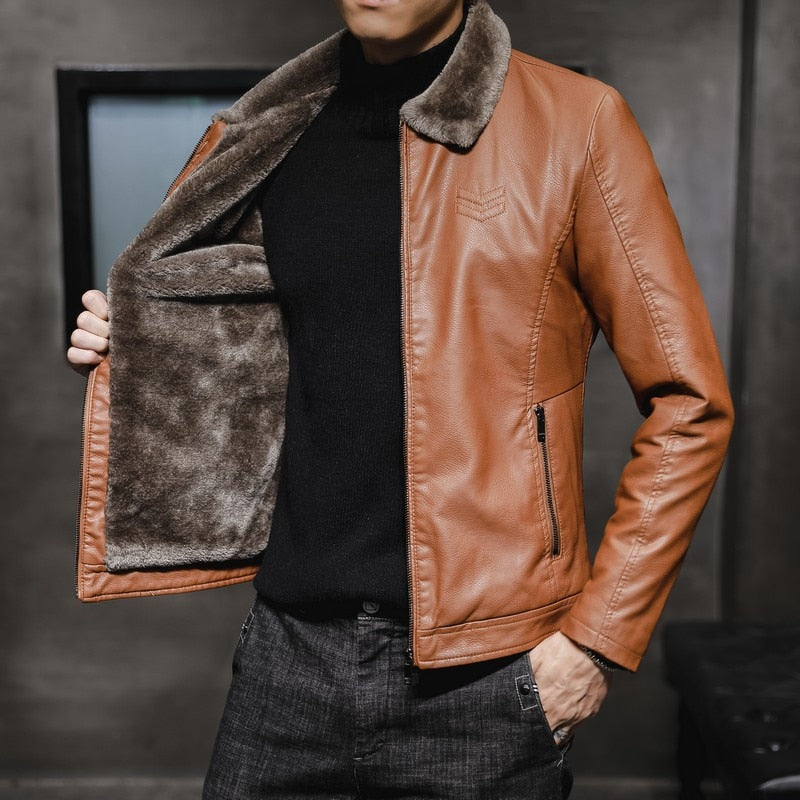 Fashion PU (Eco-leather) chiporro jacket