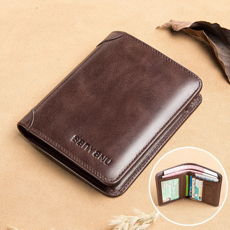 Genuine leather wallet for men office design