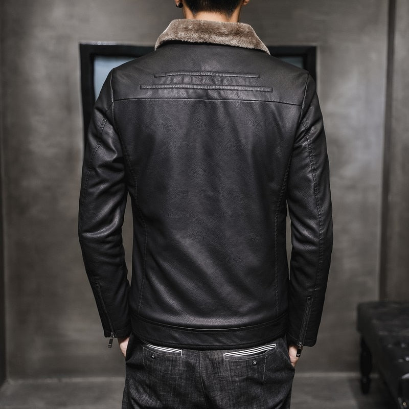 Fashion PU (Eco-leather) chiporro jacket