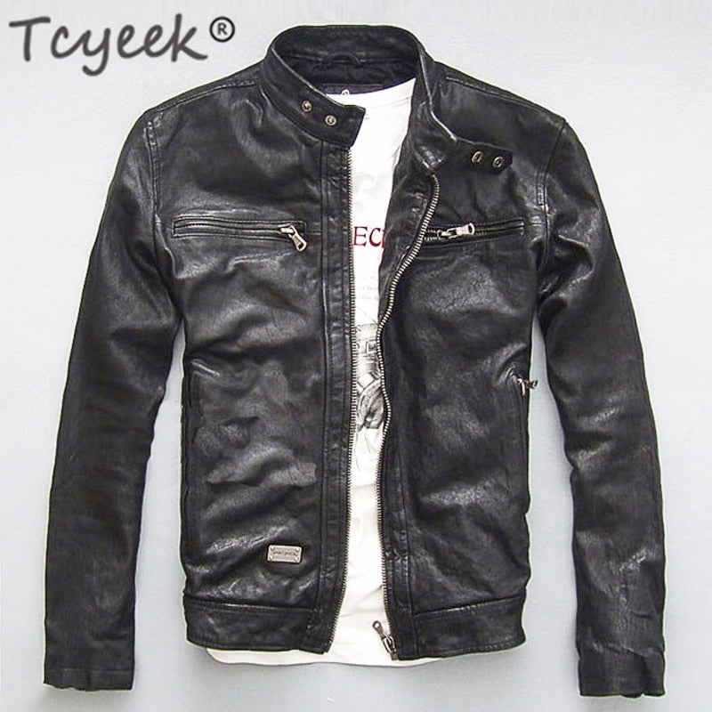 Sheepskin leather jacket