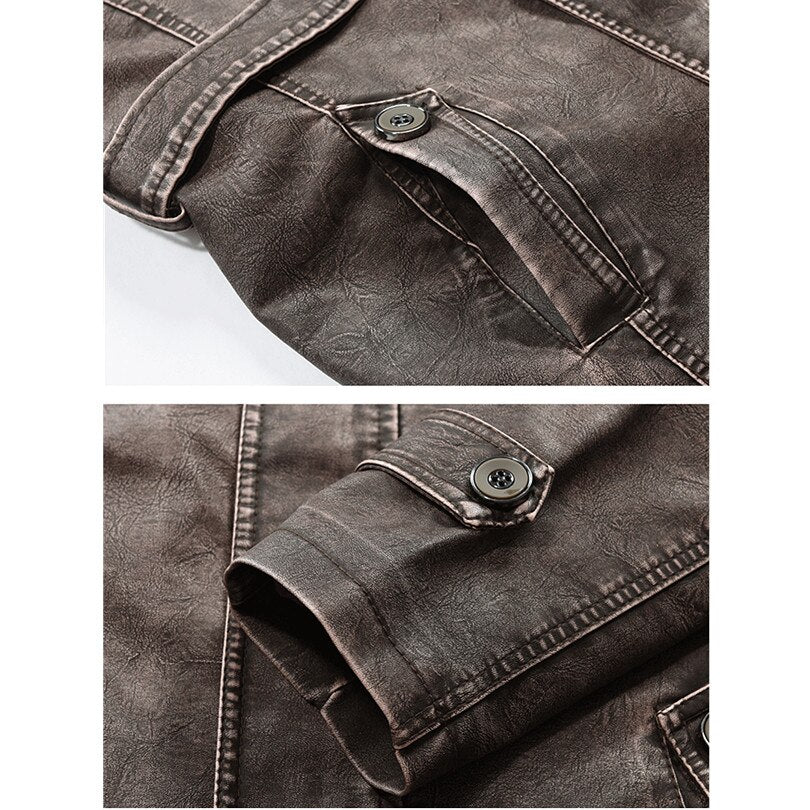 Leather coat winter 2022