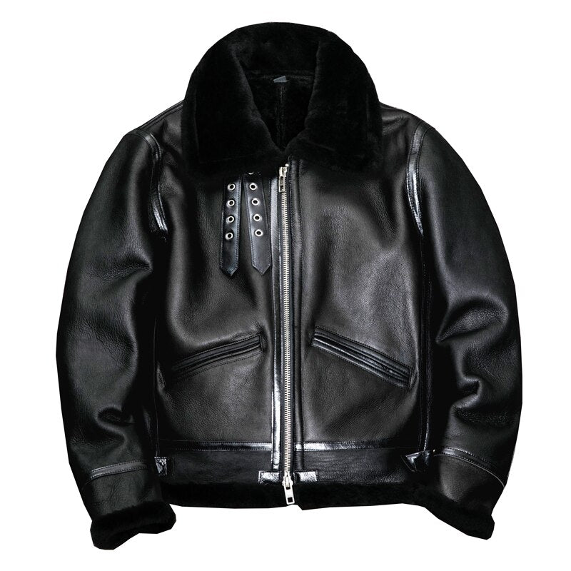 warm leather coat jacket