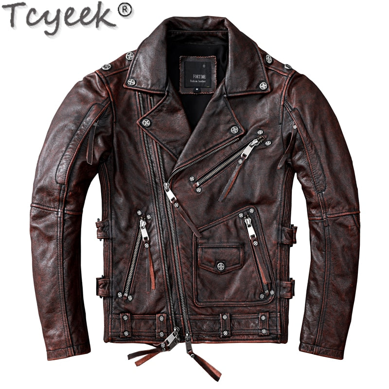 Men's cowhide coat