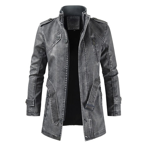Leather coat winter 2022