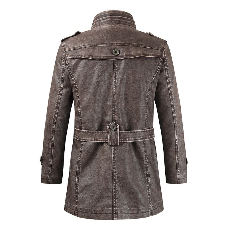 Leather coat winter 2022