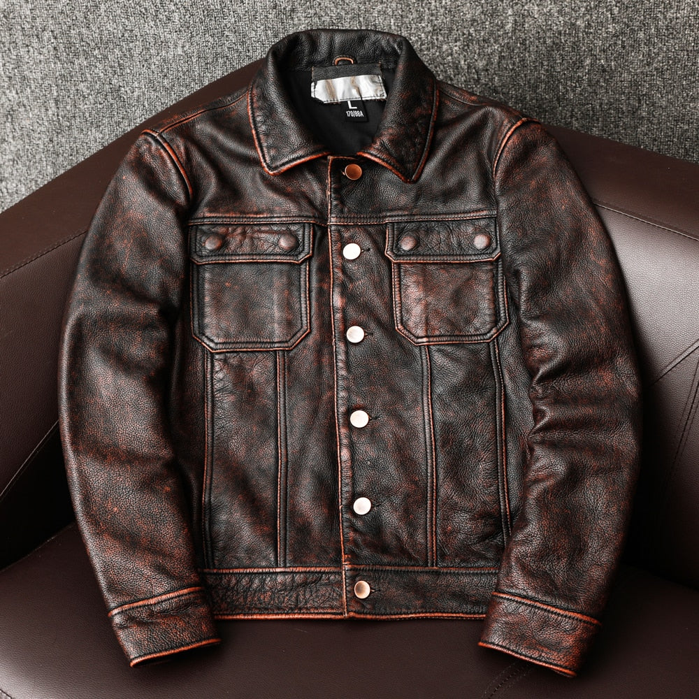 Men's vintage leather jacket