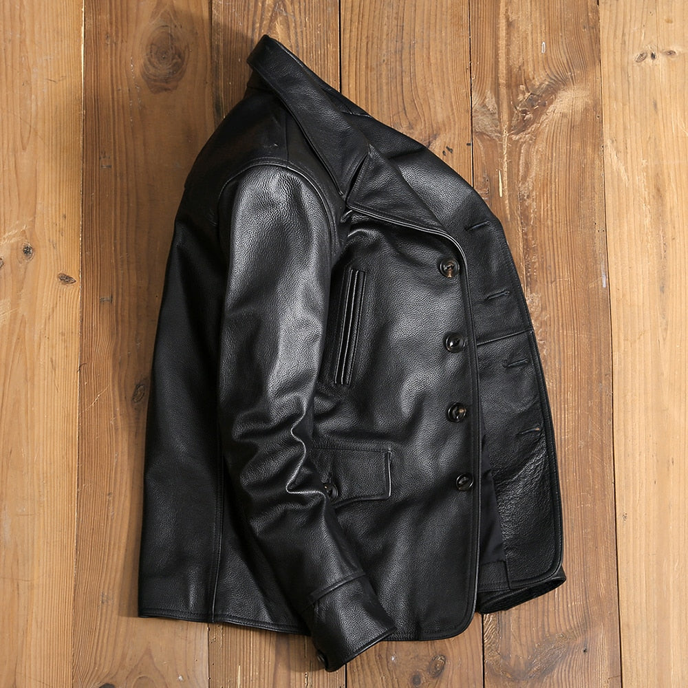 Men's Genuine Leather Coat 2022