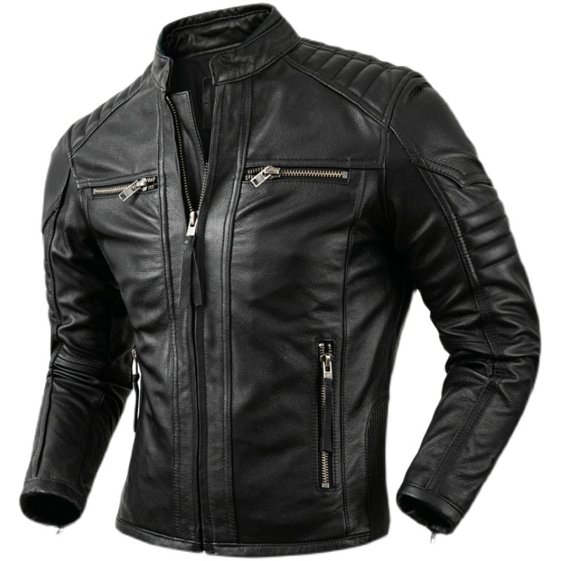 Vintage Biker Leather Jacket 2022