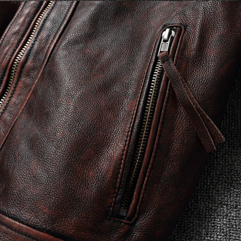 Vintage style leather jacket